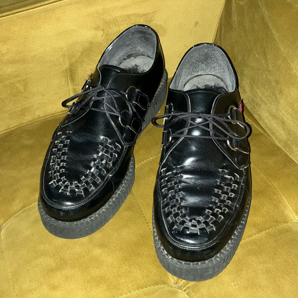 T.U.K. Black Leather Creepers